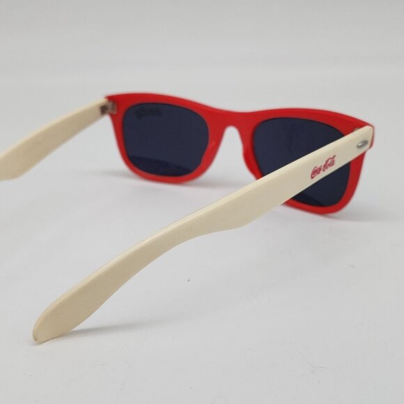 Coca-Cola Red Retro Style Sunglasses With Ivory Arms & Dark Lenses - Picture 6 of 8